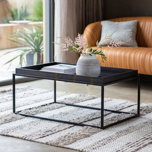 Couchtisch Gallery Direct Forden Tray schwarz 90x60 cm rechteckig MDF Metall 1 Couchtisch Gallery Direct Forden Tray schwarz 90x60 cm rechteckig MDF Metall small 1