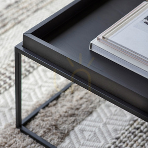 Couchtisch Gallery Direct Forden Tray schwarz 90x60 cm rechteckig MDF Metall 2 Couchtisch Gallery Direct Forden Tray schwarz 90x60 cm rechteckig MDF Metall small 2