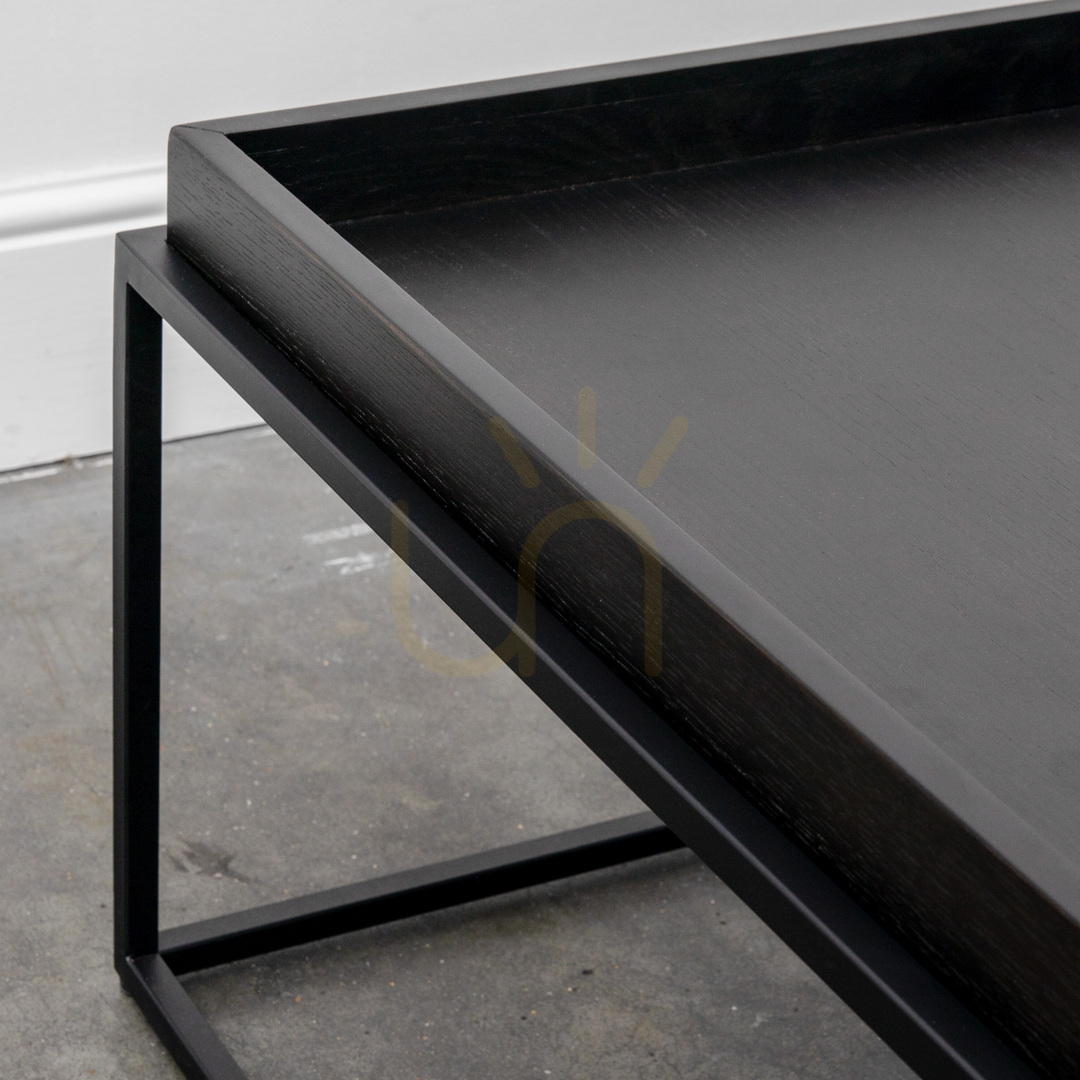 Prüfen Couchtisch Gallery Direct Forden Tray schwarz 90x60 cm rechteckig MDF Metall Couchtisch Gallery Direct Forden Tray schwarz 90x60 cm rechteckig MDF Metall