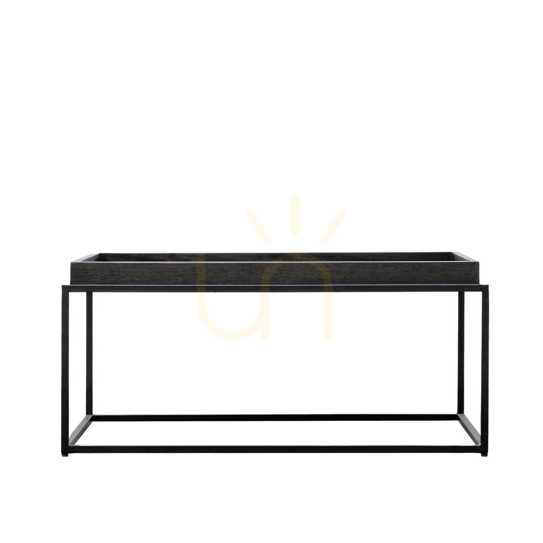 Prüfen Couchtisch Gallery Direct Forden Tray schwarz 90x60 cm rechteckig MDF Metall Couchtisch Gallery Direct Forden Tray schwarz 90x60 cm rechteckig MDF Metall