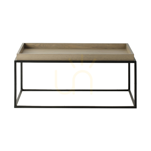 Prüfen Couchtisch Gallery Direct Forden grau 90x60 cm rechteckig MDF Metall