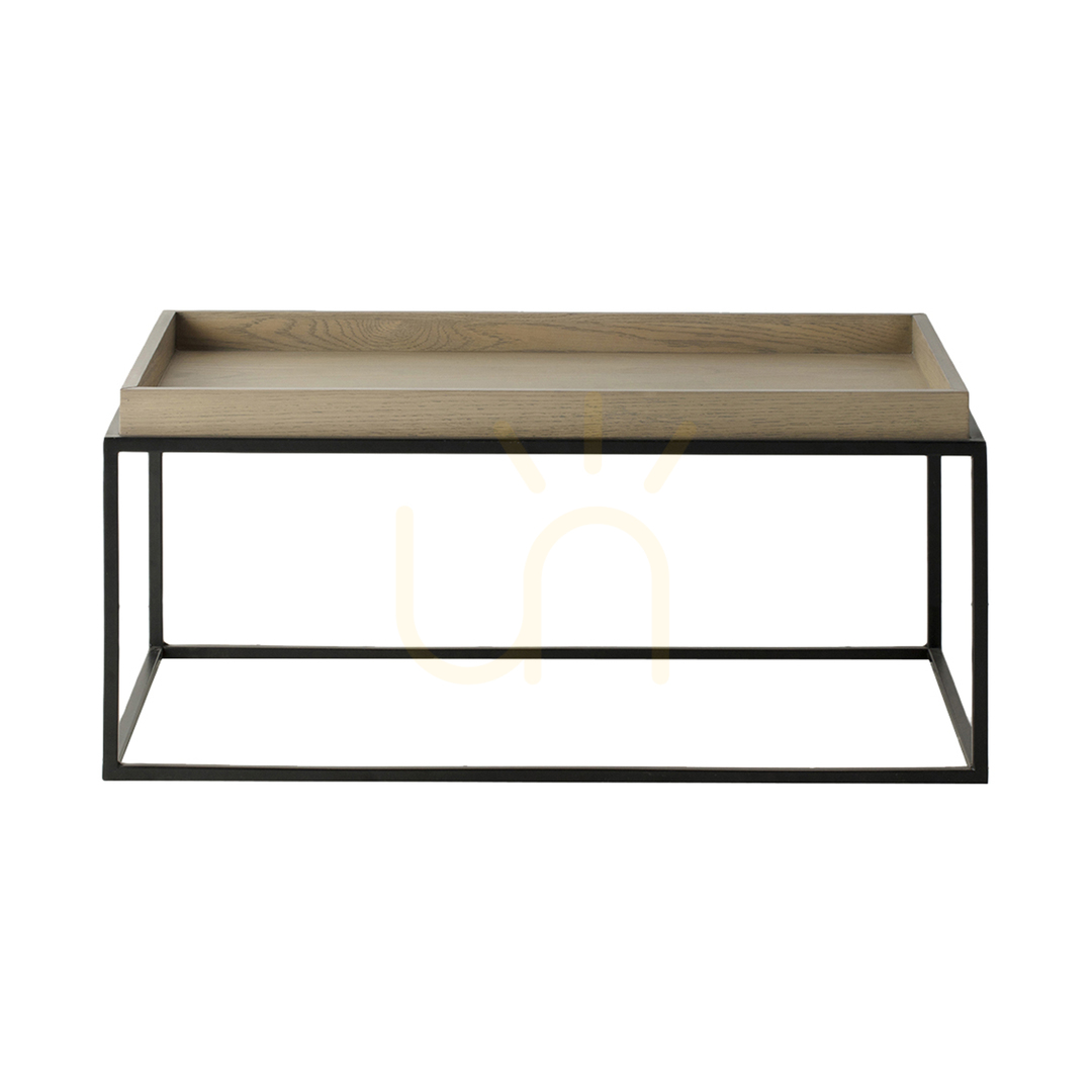 Couchtisch Gallery Direct Forden grau 90x60 cm rechteckig MDF Metall