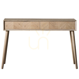 Konsolentisch Gallery Direct Milano Eiche 120 cm 2 Schubladen Chevron small 0
