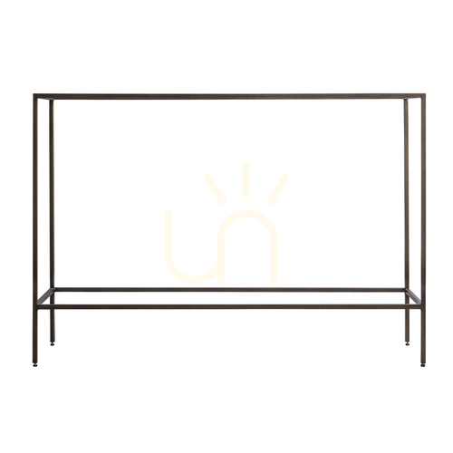 Prüfen Konsolentisch Gallery Direct Rothbury Bronze Metall Glas 110 x 35 x 76 cm