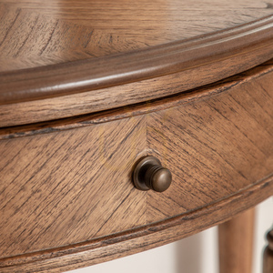 Konsolentisch Gallery Direct Highgrove Demi Lune Naturholz Mindi 92,5 cm small 3