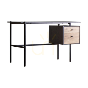 Schreibtisch Gallery Direct Carbury 130 cm schwarz/natur Eiche furniert MDF Stahl 2 Schubladen 5 Schreibtisch Gallery Direct Carbury 130 cm schwarz/natur Eiche furniert MDF Stahl 2 Schubladen small 5