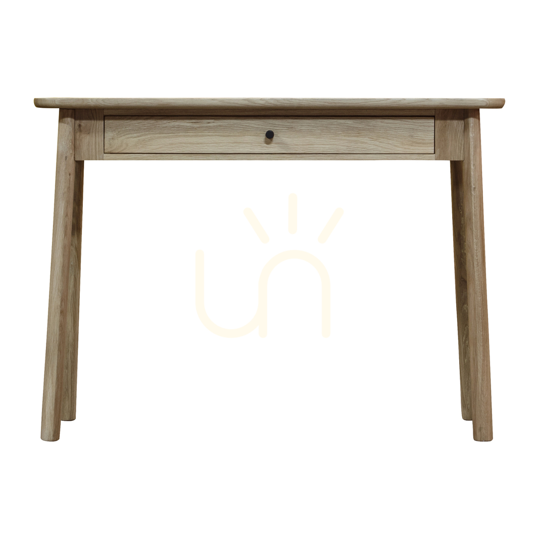 Prüfen Schreibtisch Gallery Direct Kingham grau 110x50 cm Eiche massiv mit 1 Schublade Schreibtisch Gallery Direct Kingham grau 110x50 cm Eiche massiv mit 1 Schublade