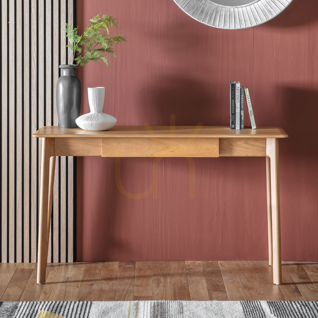 Aussicht Schreibtisch Gallery Direct Madrid Eiche massiv 130 cm mit 1 Schublade Schreibtisch Gallery Direct Madrid Eiche massiv 130 cm mit 1 Schublade