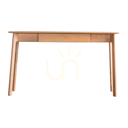 Prüfen Schreibtisch Gallery Direct Madrid Eiche massiv 130 cm mit 1 Schublade