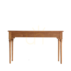 Schreibtisch Gallery Direct Symphony Walnuss Mindi Holz 130 cm 2 Schubladen small 5