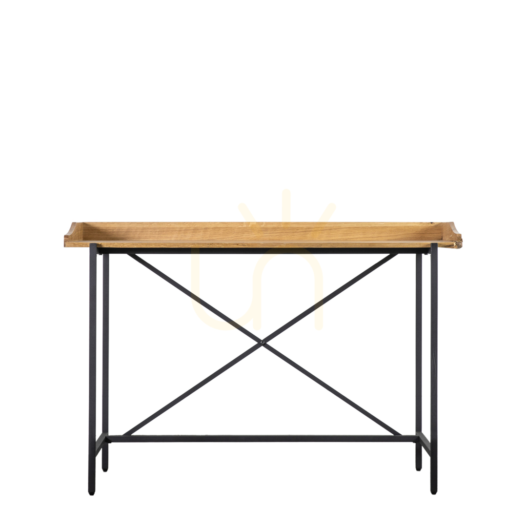Prüfen Schreibtisch Gallery Direct Torrington 120x54 cm Schwarz/Natur Eichenfurnier Metall Schreibtisch Gallery Direct Torrington 120x54 cm Schwarz/Natur Eichenfurnier Metall