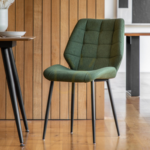 Esszimmerstuhl 2er-Set Gallery Direct Manford flaschengrün Mid-Century Eisen Polyester small 4