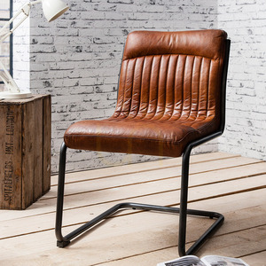 Lederstuhl braun Eisen Gallery Direct Capri 52x66x90 cm small 3