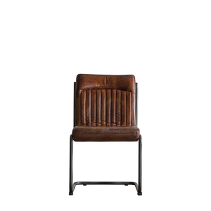 Lederstuhl braun Eisen Gallery Direct Capri 52x66x90 cm small 0