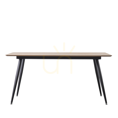Prüfen Esstisch Gallery Direct Astley 160x90 cm Eiche natur/schwarz MDF Eichenfurnier