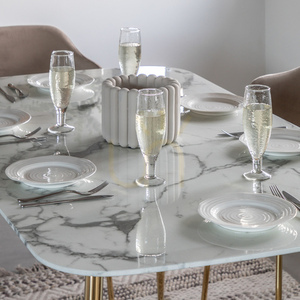 Esstisch Gallery Direct Evans 160 cm weiß Gold Glas Kunstmarmor Eisen small 5