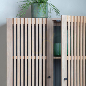 Cocktailschrank Gallery Direct Okayama 2-türig Eiche 86x35x160 cm small 4