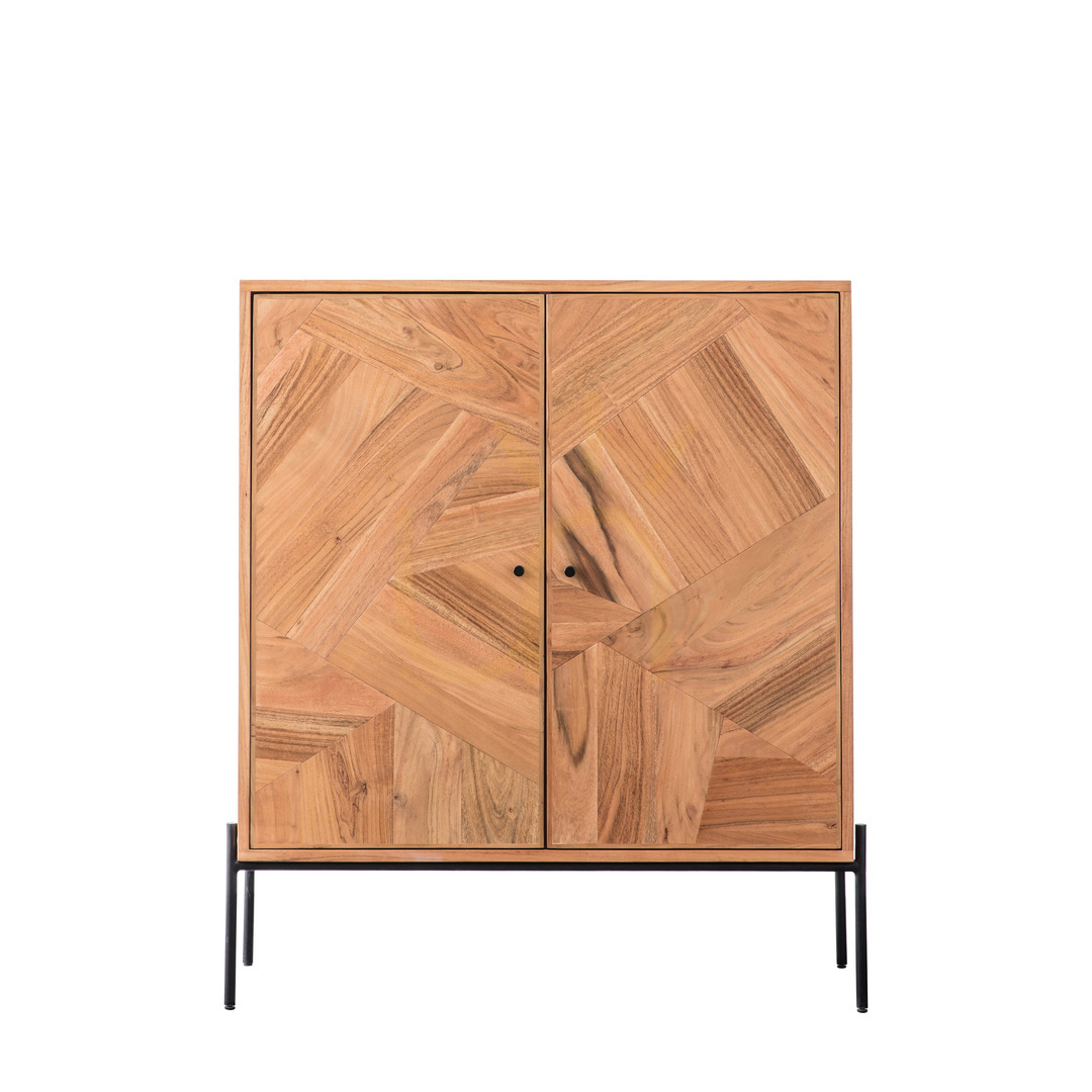 Prüfen Getränkeschrank Gallery Direct Oklahoma 2-türig Akazienholz natur 88x40x100 cm Getränkeschrank Gallery Direct Oklahoma 2-türig Akazienholz natur 88x40x100 cm