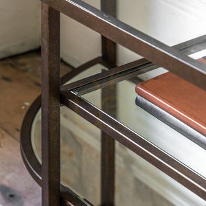 TV-Regal Gallery Direct Hudson 120 cm Bronze Metall Glas MDF small 2