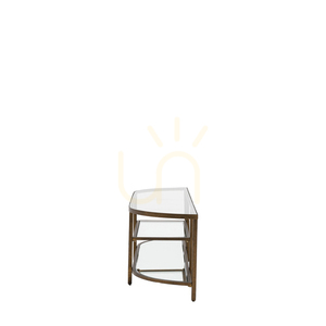TV-Regal Gallery Direct Hudson 120 cm Bronze Metall Glas MDF small 5
