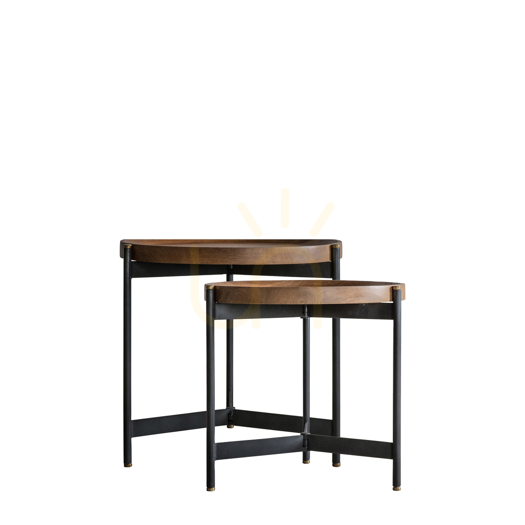 Prüfen Beistelltisch-Set Gallery Direct Dakota 2er Mangoholz Schwarz/Natur 55 cm Beistelltisch-Set Gallery Direct Dakota 2er Mangoholz Schwarz/Natur 55 cm