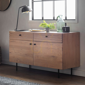 Sideboard Gallery Direct Okayama Eiche 2 Türen 2 Schubladen 131 cm small 1