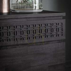 Sideboard Gallery Direct Boho Boutique schwarz Mango 140 cm 3 Türen 2 Schubladen small 2