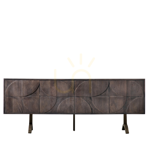 Prüfen Sideboard Gallery Direct Sharma 4-türig Mangoholz braun 180 cm