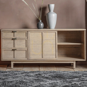 Sideboard Gallery Direct Kyoto Natur Rattan 150 cm 3 Schubladen 2 Schiebetüren 1 Sideboard Gallery Direct Kyoto Natur Rattan 150 cm 3 Schubladen 2 Schiebetüren small 1