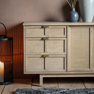 Sideboard Gallery Direct Kyoto Natur Rattan 150 cm 3 Schubladen 2 Schiebetüren 2 Sideboard Gallery Direct Kyoto Natur Rattan 150 cm 3 Schubladen 2 Schiebetüren small 2