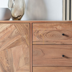 Sideboard Gallery Direct Oklahoma 2 Türen 3 Schubladen Akazienholz natur 153 cm small 1