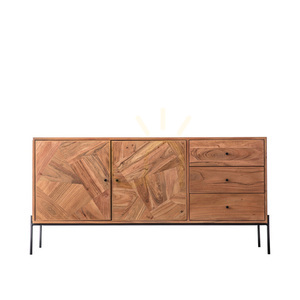 Sideboard Gallery Direct Oklahoma 2 Türen 3 Schubladen Akazienholz natur 153 cm small 0