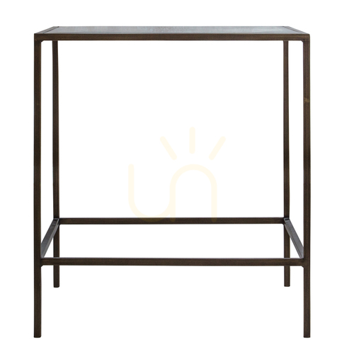 Prüfen Beistelltisch Gallery Direct Rothbury Bronze Metall Glas 50x50x55 cm