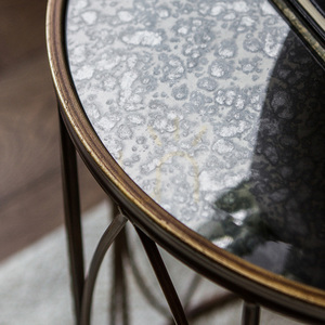 Beistelltisch Gallery Direct Highgate gold Metall Glas 40x40x60 cm 2 Beistelltisch Gallery Direct Highgate gold Metall Glas 40x40x60 cm small 2