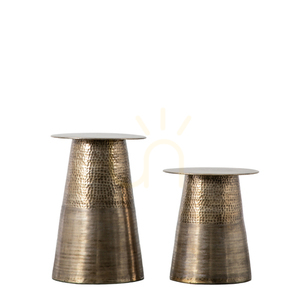 Beistelltisch 2er-Set Gallery Direct Langley antikes Messing Aluminium/Eisen 40 x 58 cm small 0
