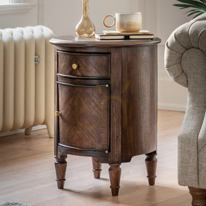 Beistelltisch Gallery Direct Madison rund Kaffee Mindi Holz mit Schublade 45 cm 1 Beistelltisch Gallery Direct Madison rund Kaffee Mindi Holz mit Schublade 45 cm small 1