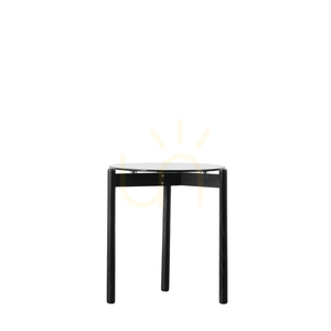 Beistelltisch Gallery Direct Moran schwarz 40x40 cm Eiche Rauchglas small 0