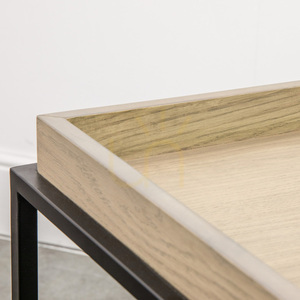 Beistelltisch Gallery Direct Forden grau 60x50x55 cm MDF Metall rechteckig small 3