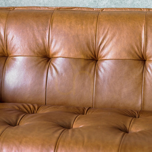 3-Sitzer Sofa Gallery Direct Ecclestone braunes Vintage-Leder Esche 192 cm small 3