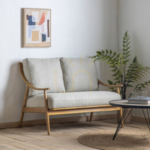 2-Sitzer Sofa Gallery Direct Reliant natur Esche Polyester-Gewebe 118,5 cm small 1