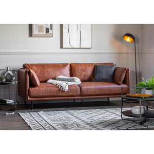 Sofa Gallery Direct Wigmore 3-Sitzer braun Leder 200,5 cm small 1