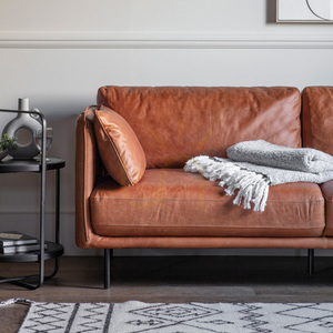 Sofa Gallery Direct Wigmore 3-Sitzer braun Leder 200,5 cm small 2