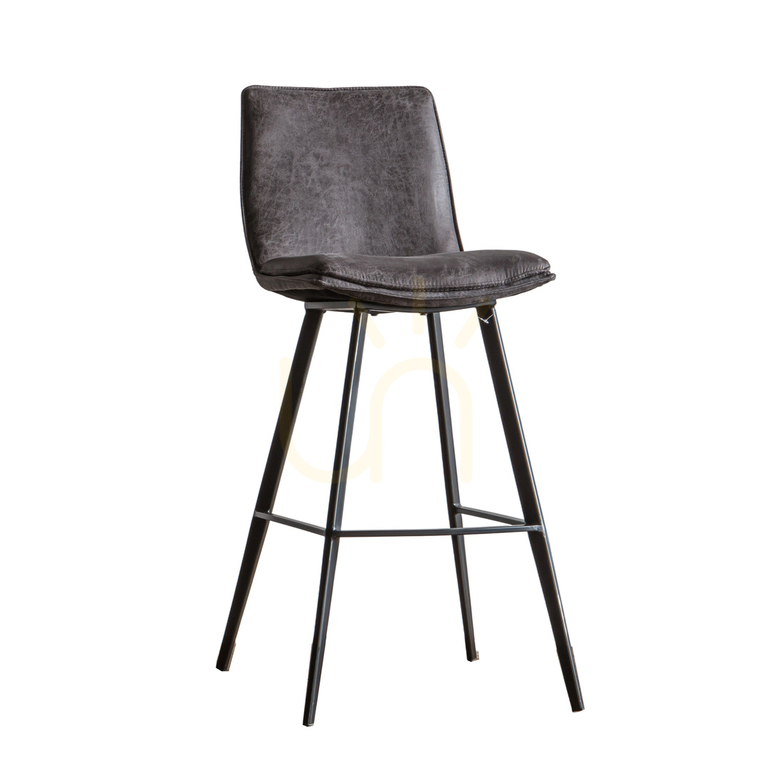 Zeige Barhocker Gallery Direct Palmer grau, Kunstleder und Metall, Sitzhöhe 75 cm, 2er-Set Barhocker Gallery Direct Palmer grau, Kunstleder und Metall, Sitzhöhe 75 cm, 2er-Set