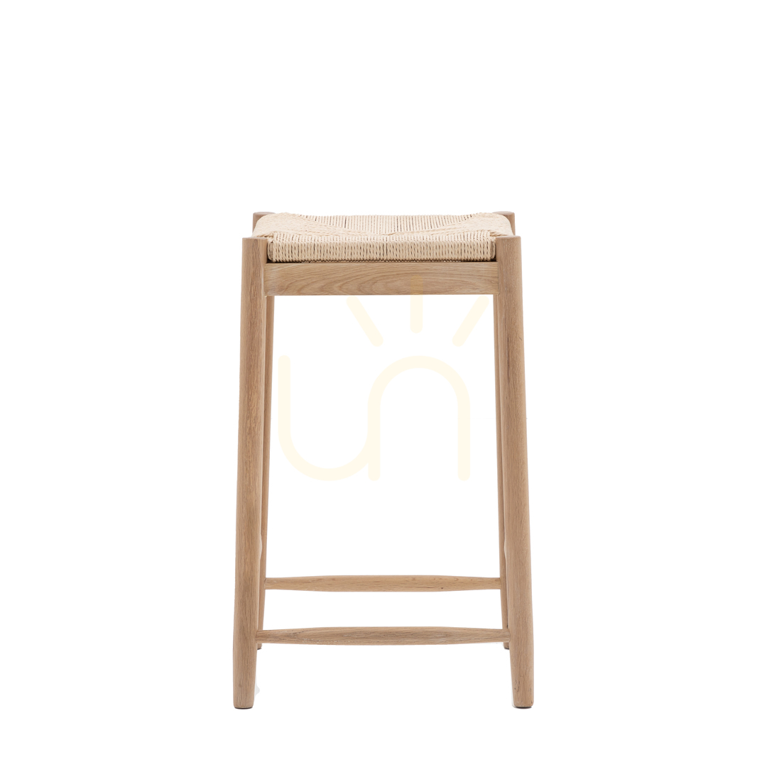 Bárszék Gallery Direct Eton kötél ülőfelülettel, bükkfa, természetes, 65 cm