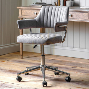 Drehstuhl Gallery Direct Mcintyre grau Stoff höhenverstellbar mit Rollen small 1