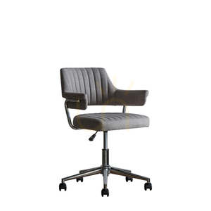 Drehstuhl Gallery Direct Mcintyre grau Stoff höhenverstellbar mit Rollen small 4