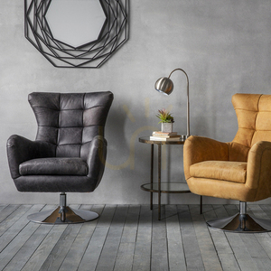 Drehsessel Gallery Direct Bristol Antik Ebenholz Leder Eisen 70x81x95 cm 3 Drehsessel Gallery Direct Bristol Antik Ebenholz Leder Eisen 70x81x95 cm small 3
