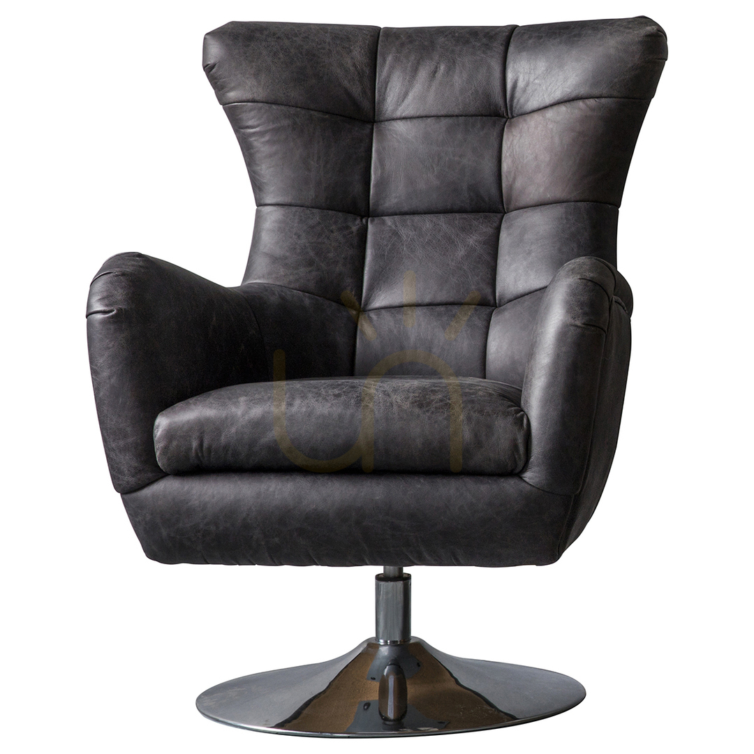 Prüfen Drehsessel Gallery Direct Bristol Antik Ebenholz Leder Eisen 70x81x95 cm Drehsessel Gallery Direct Bristol Antik Ebenholz Leder Eisen 70x81x95 cm