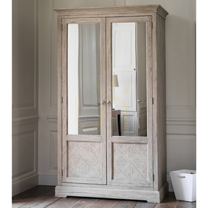 Schrank Gallery Direct Mustique 2 mit Spiegeltüren Mindy Ash Natur 111,5 x 60 x 195 cm small 1