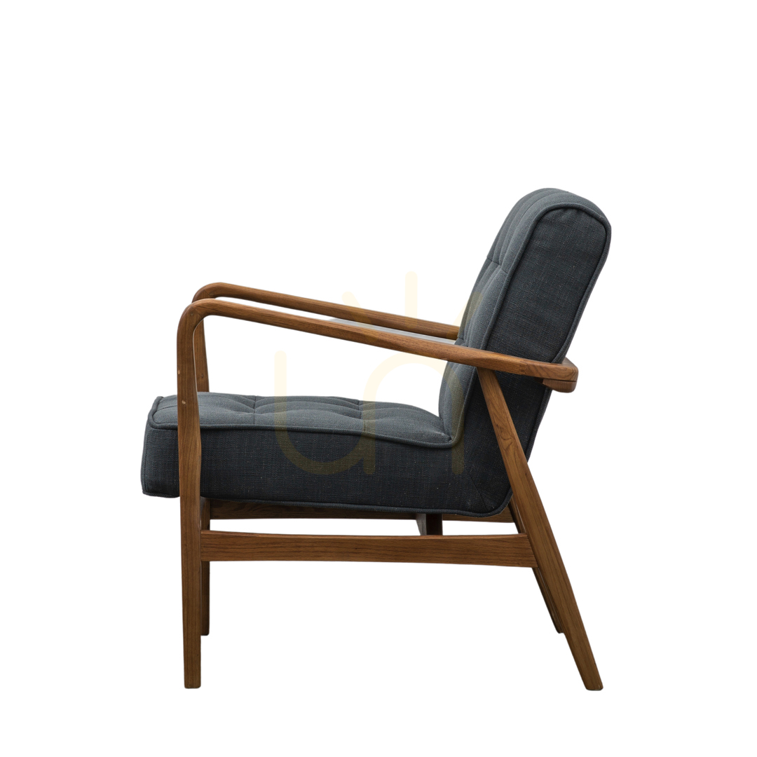 Zeige Sessel Gallery Direct Humber dunkelgrau Leinen Esche Mid-Century 70 x 74 x 80 cm Sessel Gallery Direct Humber dunkelgrau Leinen Esche Mid-Century 70 x 74 x 80 cm